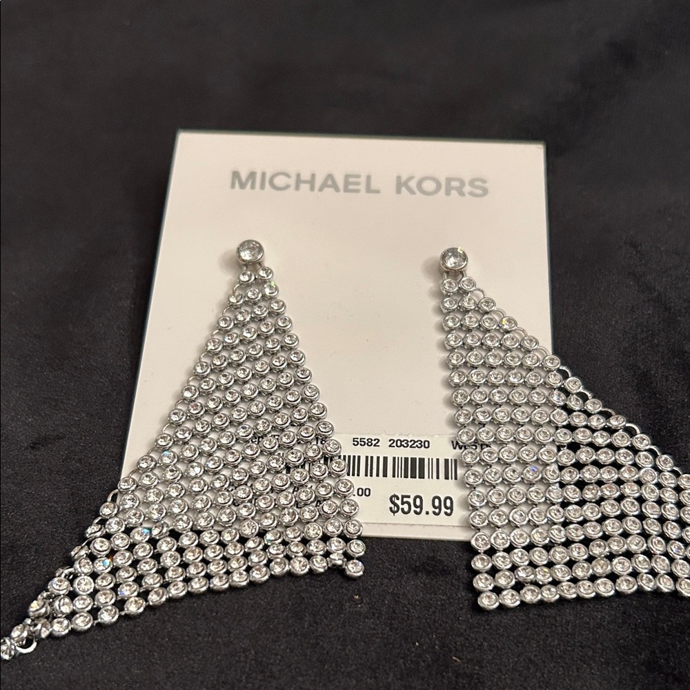 Michael Kors Silver Statement Earrings